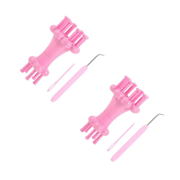 Raindrops 2 Sets Knit Spool Loom Set Double Knitting Rope Maker Knit DIY Craft Knitting Tools for DIY Craft