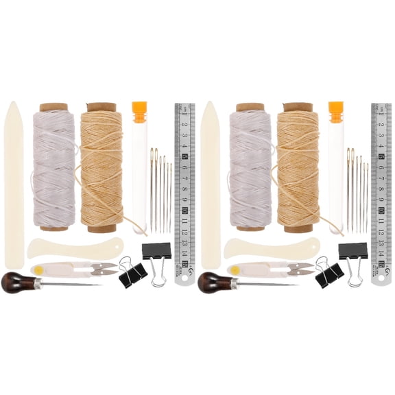 Raindrops 2 Sets Leather DIY Tool Stitching Tools Bookbinding Kits Work