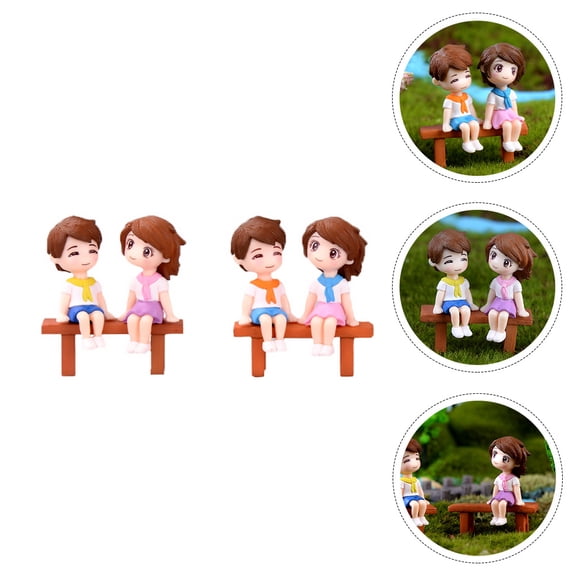 Raindrops 2 Sets Lovely Couple Doll Crafts Adorable Art Crafts Home