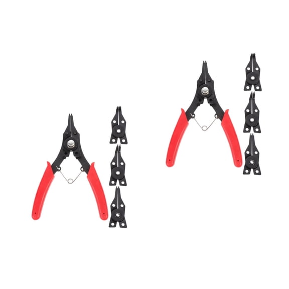 Raindrops 2 Sets 4-in-1 Multi-Functional Interchangeable Circlip Pliers Tool Kit for Versatile Home and