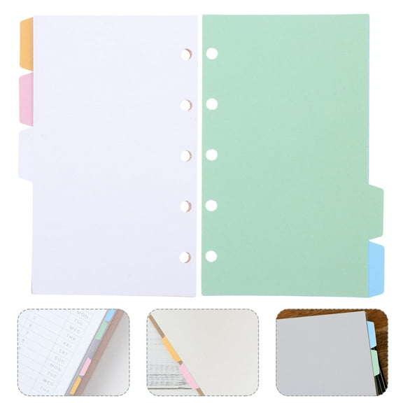 Raindrops 2 Sets Paper Dividers Prong File Fasteners Page Markers Tabs