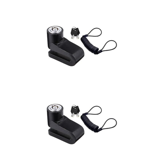 LABRIMP Anti-Theft Disc Brake Lock Black Steel for Bikes Easy to Use 2Sets