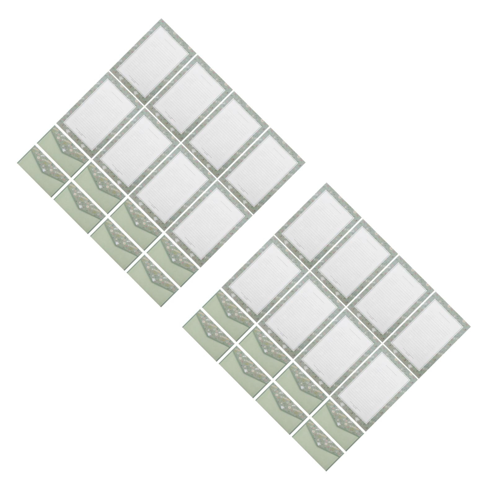 Raindrops Vintage Writing Paper and Envelopes Set, 2 Packs Lined Stationery with Floral Design for Letters, Invitations, and Personal Correspondence