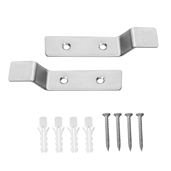Raindrops 2Sets Stainless Steel Urinal Fixed Hook Wall Mount Bracket Strong Abrasion Resistant