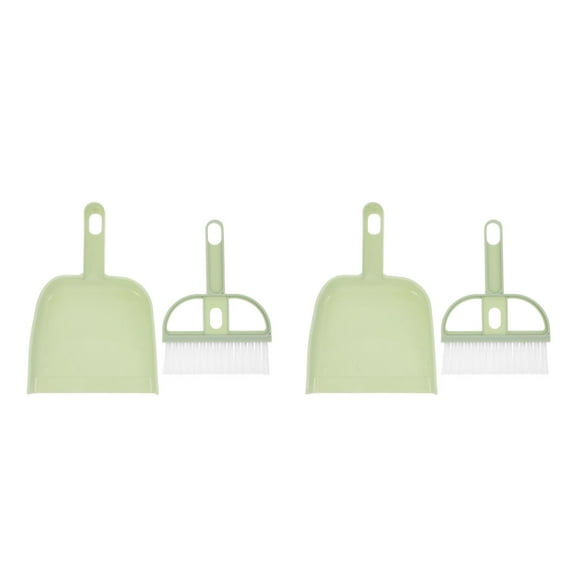 Raindrops 2 Sets  of Mini Broom and Dustpan Portable Small Cleaning Broom and Dustpan with Hanging Hole for Auto Desktop Countertop Keyboard