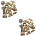 thumbnail image 1 of Raindrops 2 Sets of Mini Wood Box Hinges Wooden Jewelry Case Hinges Mini Iron Hinges with Screws, 1 of 8