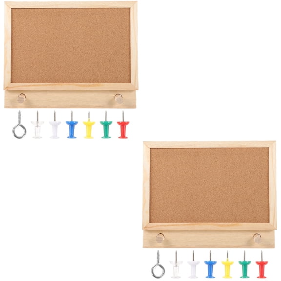 Raindrops 2-Pack Small Office Bulletin Boards with Reusable Frame, Message Display Boards for Home and Work