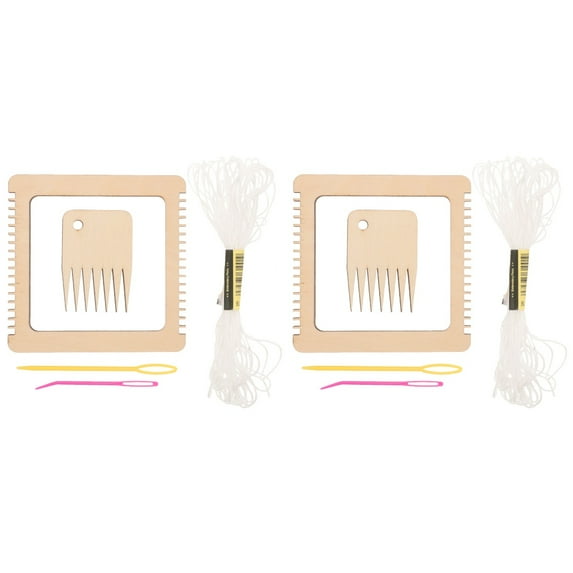 Raindrops 2 Sets of Weaving Kit Handcraft Mini Weaving Set Woven Machine Tools Set