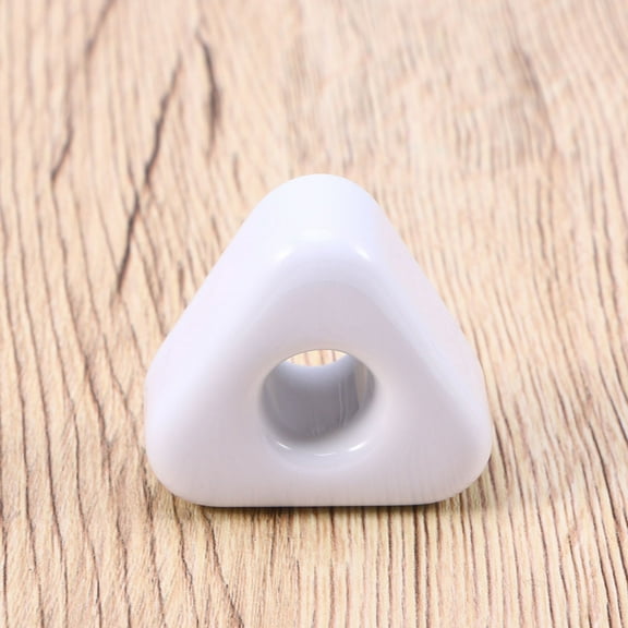 Raindrops 2 pcs Ceramics Toothbrush Base Triangle Toothbrush Base Creative Triangle Bathroom Ceramics Toothbrush Base Toothbrush Holder (White)