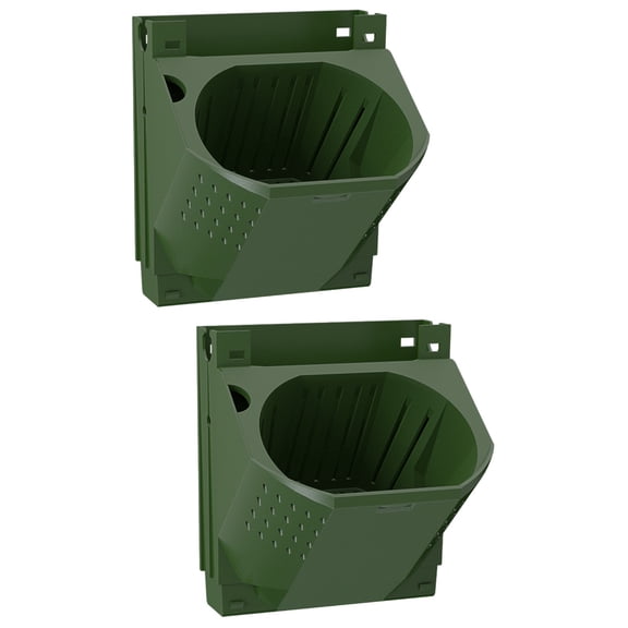 Raindrops 2 pcs Creative Vertical Wall Planter Garden Wall Mount Pot Flower Pot for Outdoor Hall Balcony Garden Mall (Green)