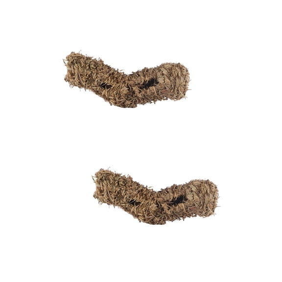 Raindrops 2 pcs  Pet Straw Nest Decorative Pet Nest Tunnel Shaped Nest Plaything Light Yellow