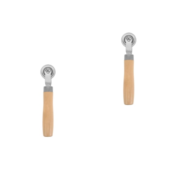 LABRIMP Tire Repair Compaction Roller Wooden Handle Steel for Easy and Labor-Saving Use