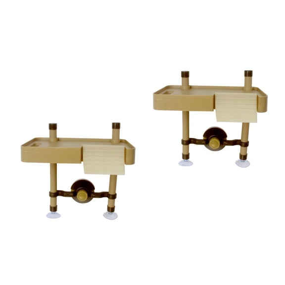 Raindrops 2 pcs Tortoise Climb Bask Platform Creative Terrace Ornament Chic Aquarium Supply