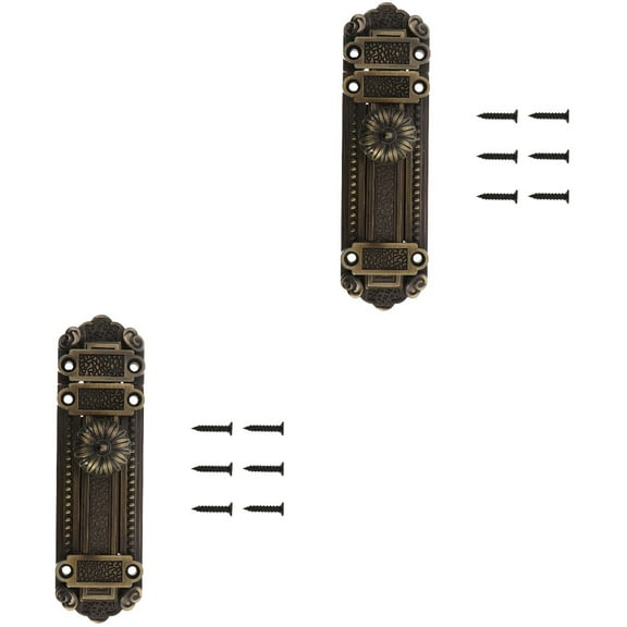 Raindrops 2 pcs Security Sliding Lock Zinc Alloy Door Latch Lock Vintage Security Lock