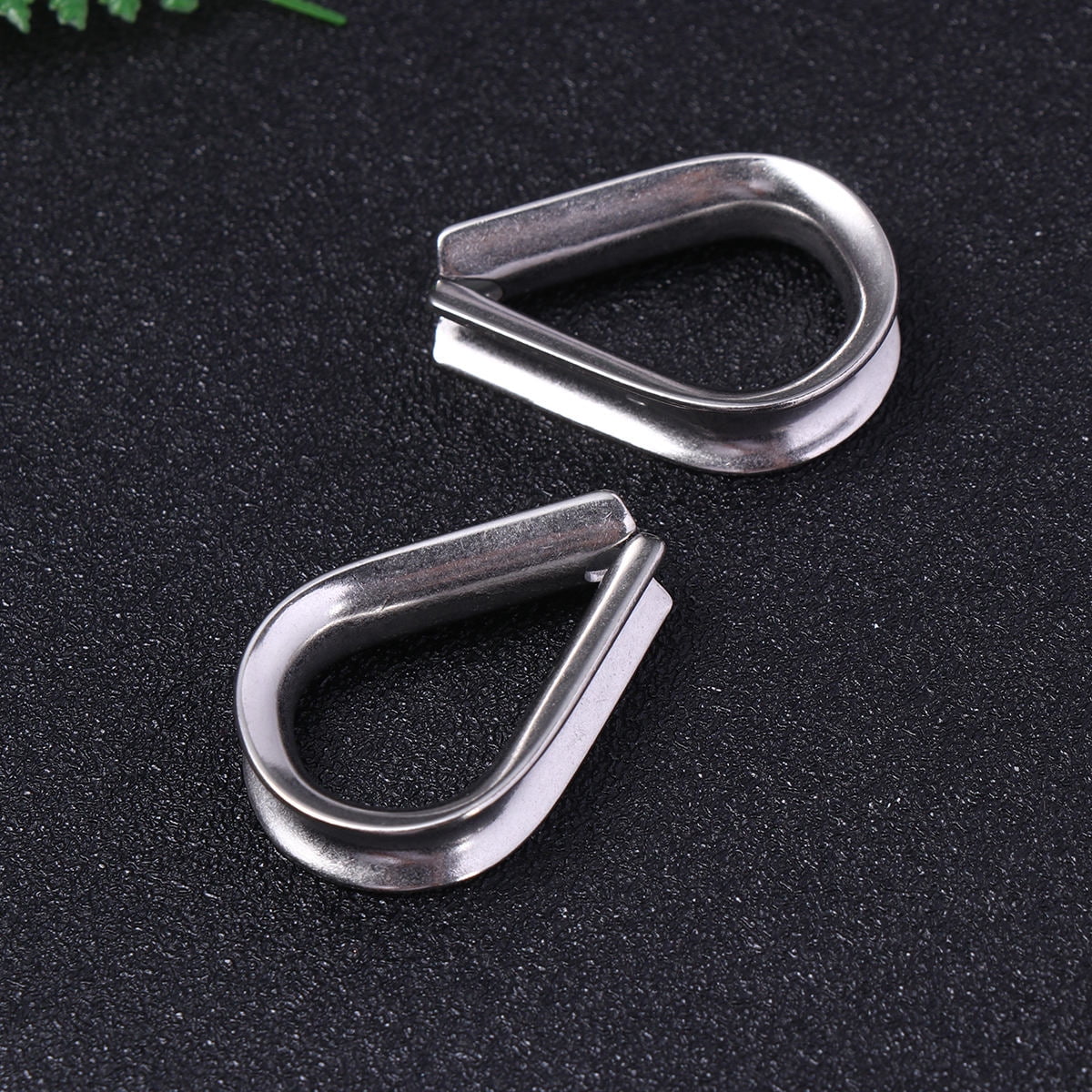Raindrops Silver Stainless Steel Wire Rope Thimbles 20Pack Protect ...