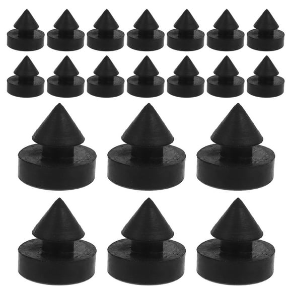 Raindrops Black Rubber Door Bumpers with High Efficiency Shock Absorption for Home and Noise Reduction