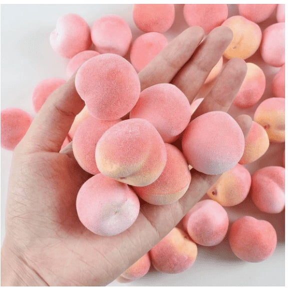 Raindrops  20 Pcs Artificial Fruits for Decoration Mini Kitchen Props Pink