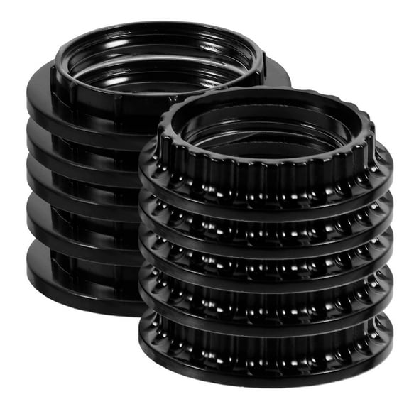 Raindrops 20 Pcs Bakelite Outer Ring Lamp Shade Holder Light Covers Adapter Black