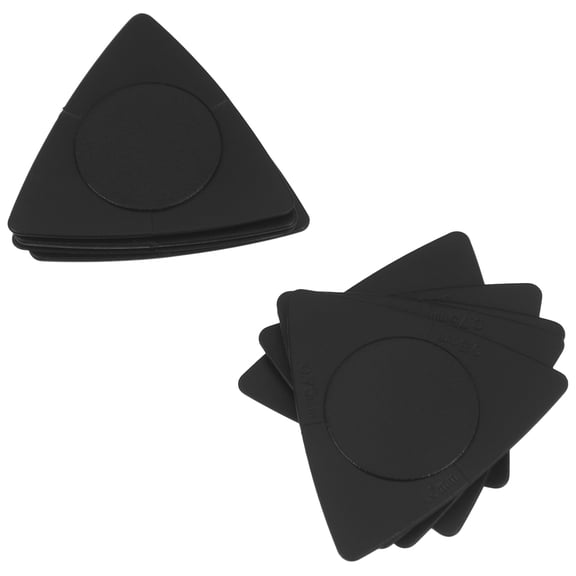FOMIYES 20Pcs Triangle Guitar Pick Black ABS Material for Folk Guitar Comfortable Playing