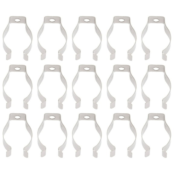 Raindrops  20 Pcs Buckle Tarp Clips Spring for Hanging Tools Light Socket Wall Mounted Clothes Rack Silver