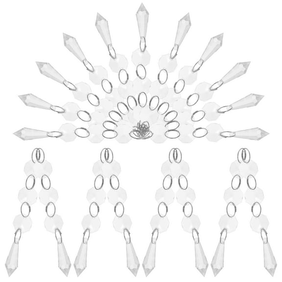 Raindrops 20 Pcs Chandelier Crystals Crystal Decoration 11.80X2.10X2.10CM