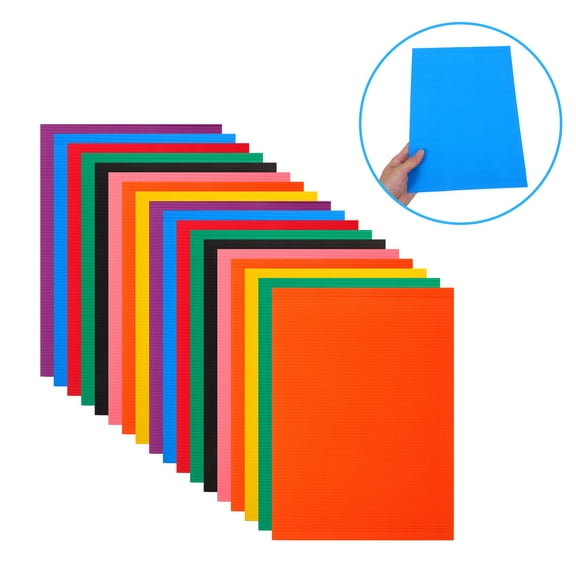 FOMIYES 20 Pieces Assorted Colored Craft Paper Sheets with and Stick for Handmade Projects