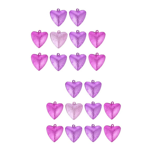 Raindrops 20 Pcs  Craft Making Bells Vintage Frosted Heart-Shape Bells Colorful Pendants