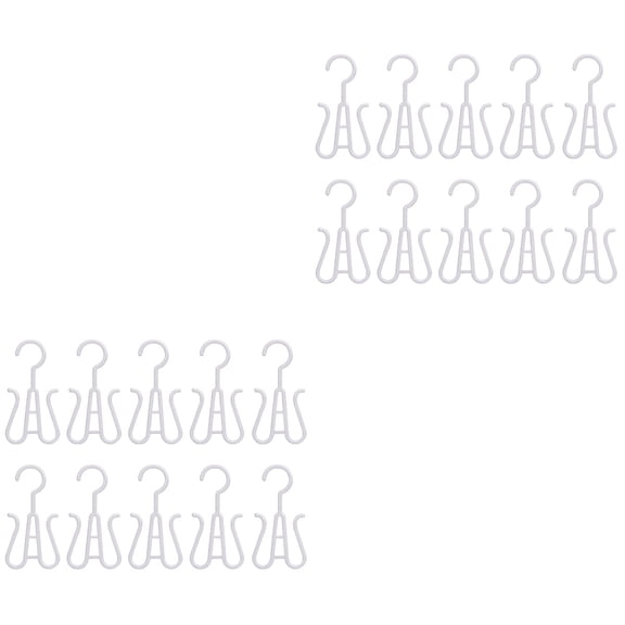 Raindrops 20 Pcs  Double-hook Shoes Hanger Plastic Shoes Drying Racks Shoes Hanging Hooks