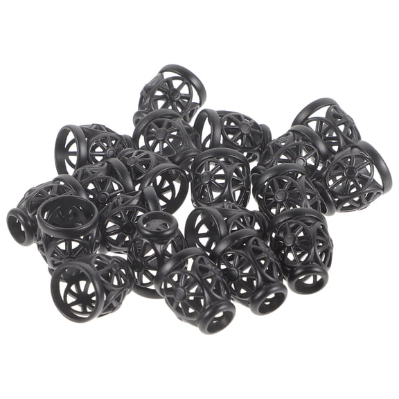 Raindrops Multi Function Rope Stopper Black Alloy 20Pcs