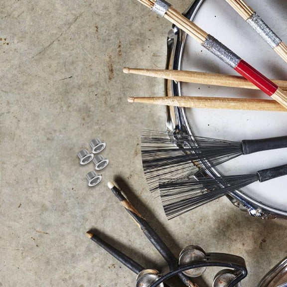 Raindrops 20 Pcs Drum Kit Accessories 1.40X1.40X0.90CM Silver