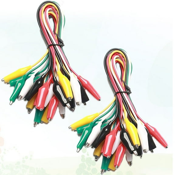 Raindrops 20 Pcs Electrical Test Leads Jumper Wires with Alligator Clips