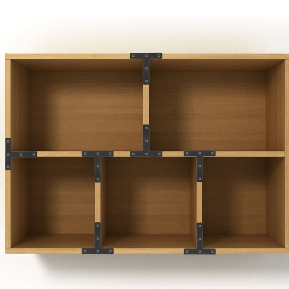 FOMIYES 20 Pcs Cabinet Mending Plate T Shelf Bracket Rolled Steel Furniture Support