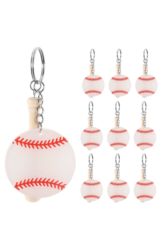 20 Pcs Hanging Keychains Delicate Key Chains Decorative Baseball Keychains Bag Accessory