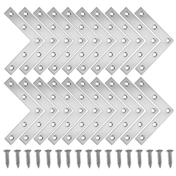 Raindrops 20 Pcs Heavy Duty Shelf Brackets Corner Furniture Fasteners Parts Lightweight