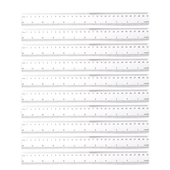 Raindrops 20 Pcs Measuring Rulers Transparent Clear Student Use