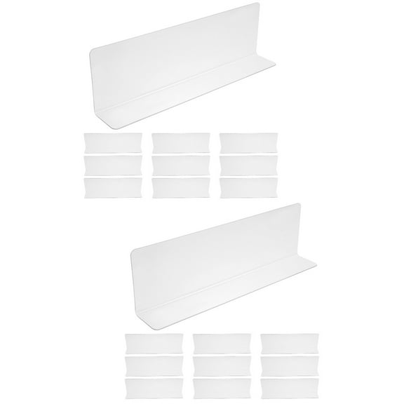 Raindrops 20 Pcs  Shelf Dividers L Shape Commodity Dividers Clear Closet Dividers Cabinet Dividers