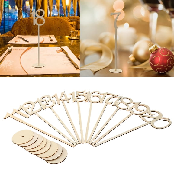 Raindrops 20 Pcs Signs Wooden Seat Sign Reception Decor Rustic Decor Banquet