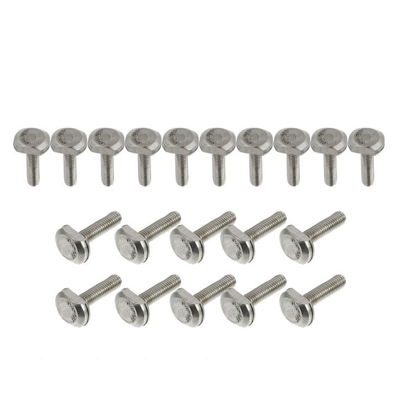 Raindrops 20 Pcs Square Head Screws Stainless Steel Clamping Bolt Marine Grade Bolts Lag Silver