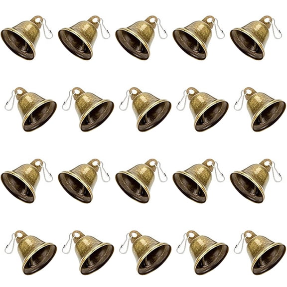 Raindrops 20 Pcs Vintage Bell Mini Silver Bells Christmas Decorations Wedding