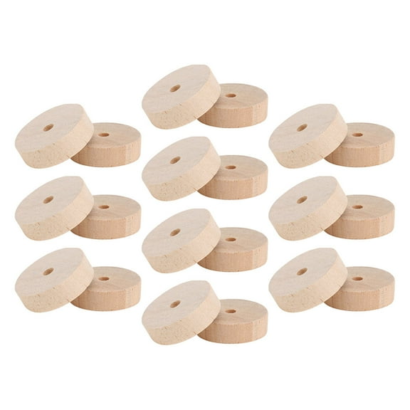 Raindrops Wooden Toy Car Wheels 20 Pcs Mini Components for Model Making Educational Toys for Kids Parents Hobbyists