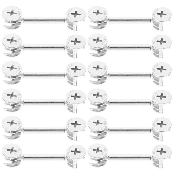 20 Sets Furniture Cam Fittings Kit Connectors and Dowels for Cabinets