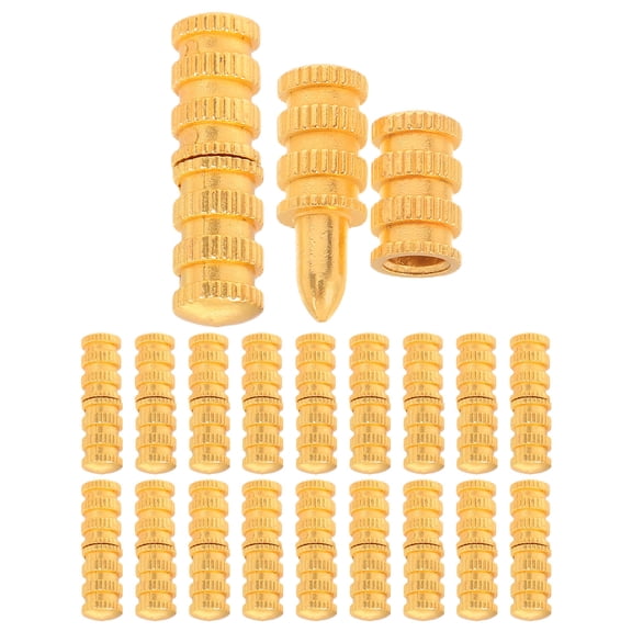 FOMIYES 20 Sets Zinc Alloy Table Leaf Dowel Pins with Sleeves for Furniture Hardware and Door Alignment Repair