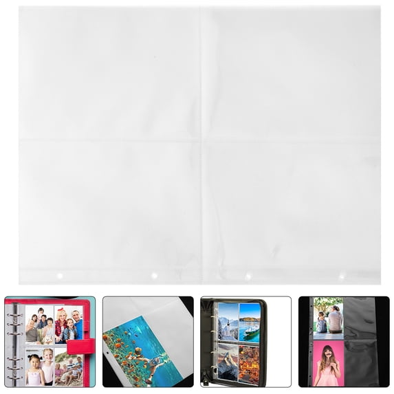 USHOBE Photo Album Refill Pages White 20 Sheets 12.2X9.4X0.04In