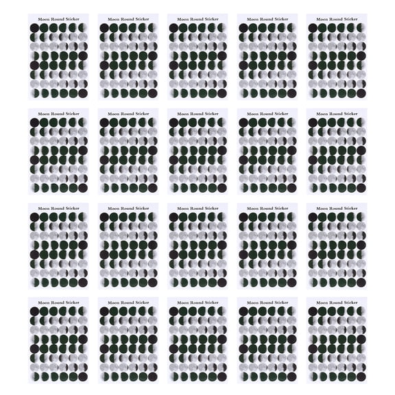 Raindrops Moon Phase Planner Stickers 20 Sheets Adhesive Decorative Paper for Journals and Scrapbooking