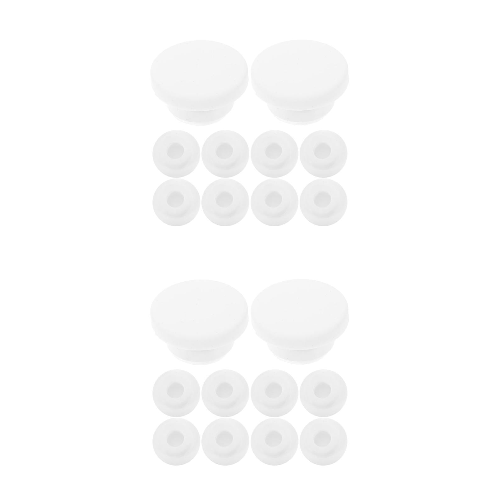 Raindrops 20 pcs Bathroom Sink Overflow Drain Cover Washbasin Side Hole Plugs Overflow Hole Covers Bathtub Round Overflow Drain Plugs