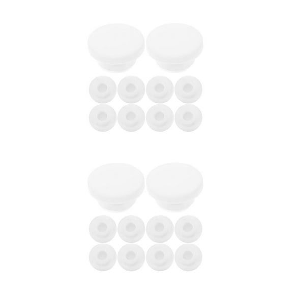 Raindrops 20 pcs Bathroom Sink Overflow Drain Cover Washbasin Side Hole Plugs Overflow Hole Covers Bathtub Round Overflow Drain Plugs