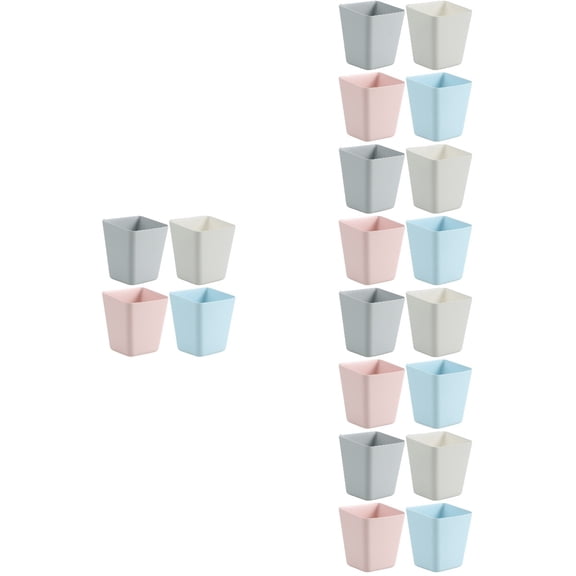 Raindrops 20-Pack Hanging Storage Buckets and Bins for Rolling Cart Organizer, Containers for Home, Office, and Craft Supplies