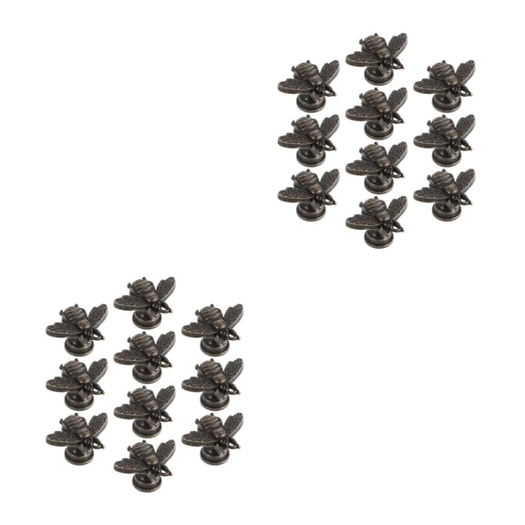 Raindrops 20 pcs Metal Knobs Decorative Cabinet Knobs Dresser Drawer Knobs Vintage Single Hole Knobs (Bee)