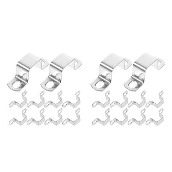 Raindrops 20Pcs Stainless Steel U-Shaped Pipe Strap Clamps Brackets for Plumbing and Securing Pipes
