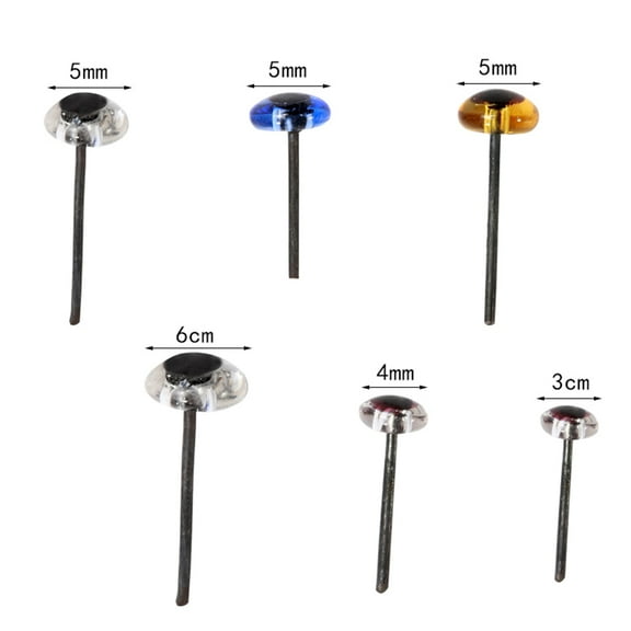 Raindrops 200 Pairs DIY Animal Eyes Transparent Eye Plastic Eye for DIY Plush Toy Scrapbooking Crafts Projects- 4MM